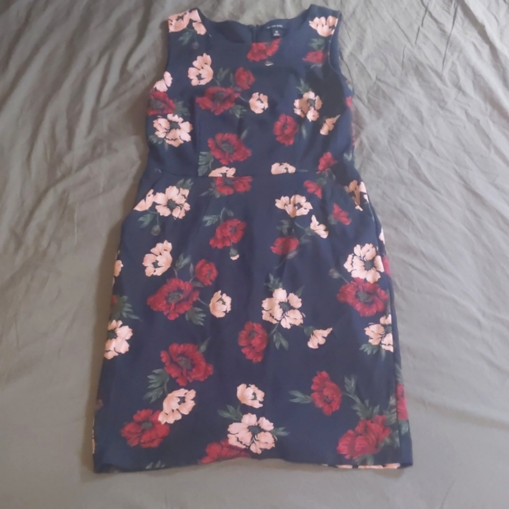 Land's End Floral Ponte Sheath Dress size 10